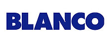 BLANCO Logo in blauer Schrift als Marke für Spülen und Küchenarmaturen