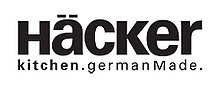 Häcker Küchen Logo in schwarzer Schrift als Marke für hochwertige Einbauküchen