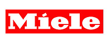 Miele Logo in roter Schrift auf weißem Hintergrund als Marke für hochwertige Haushaltsgeräte
